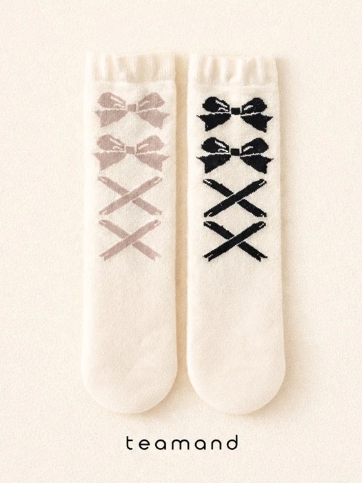 Ballet Ribbon Knee Socks Set Ballet Ribbon Knee Socks Set