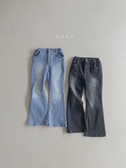 Fuzzy Bootcut Denim Pants Fuzzy Bootcut Denim Pants