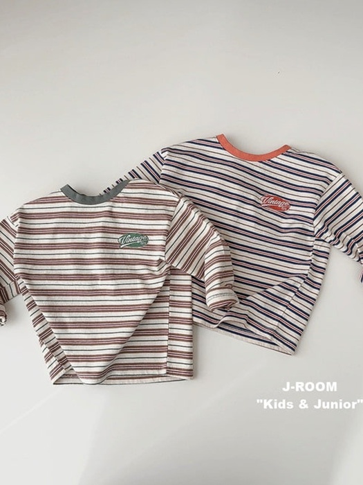Vintage Embroidered Stripe Tee