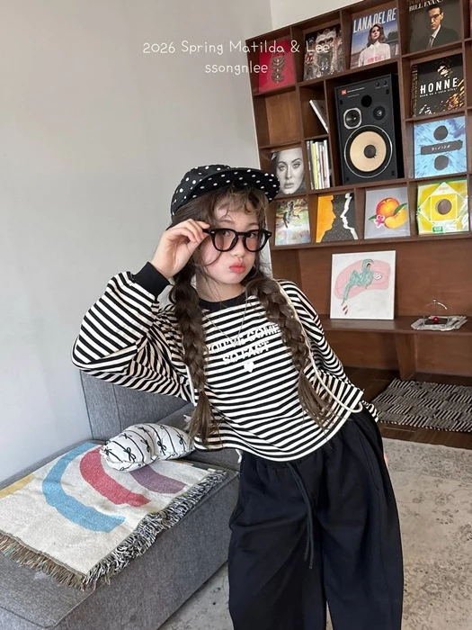 Striped Crop Sweatshirt