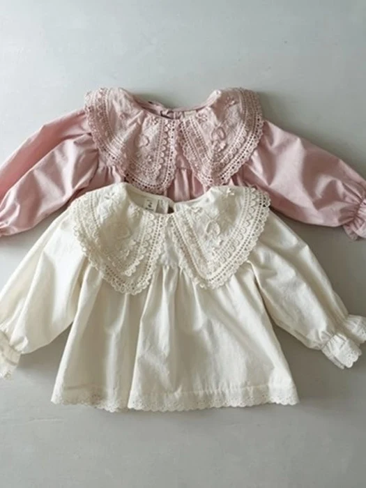 Heidi Lace Big Collar Blouse