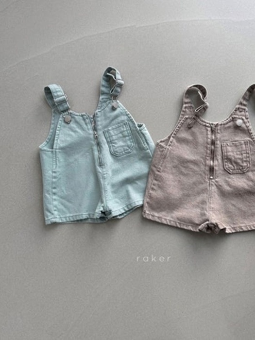 Zipper Short Overalls