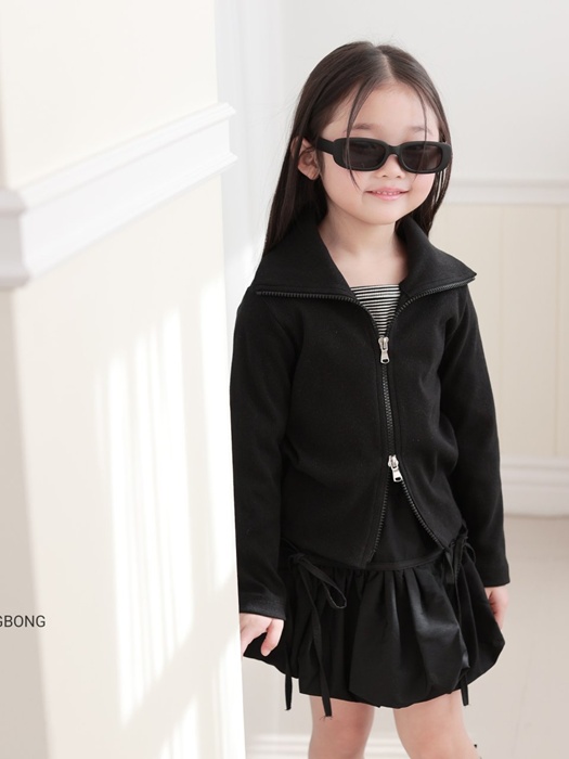 Two-Way Rib Zip-Up Cardigan
