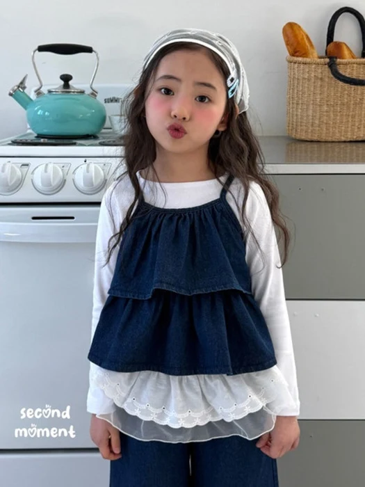 Denim Tiered Blouse Denim Tiered Blouse