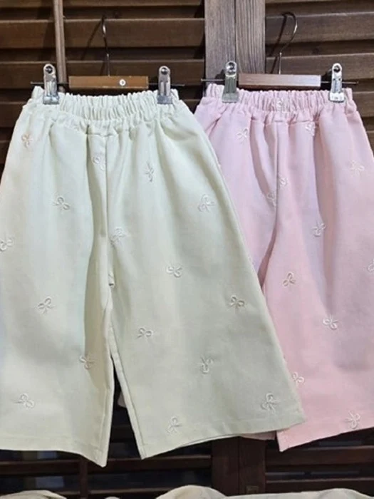 Ribbon Embroidered Pants
