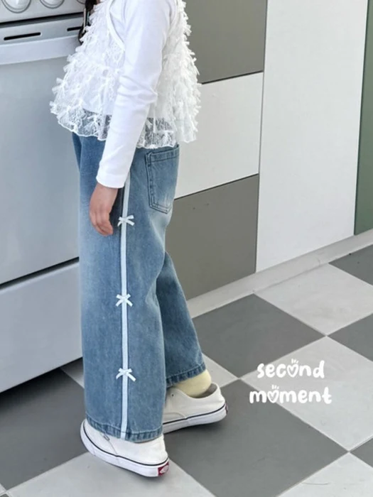 Kitsch Ribbon Denim Pants