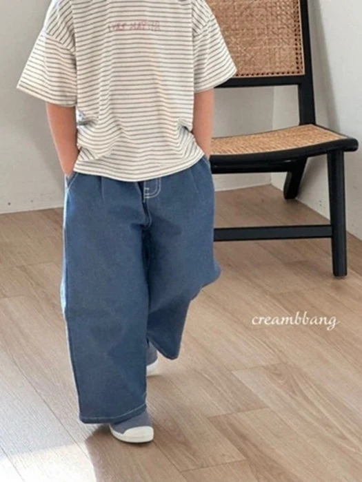 Half-Open Sky Denim Pants