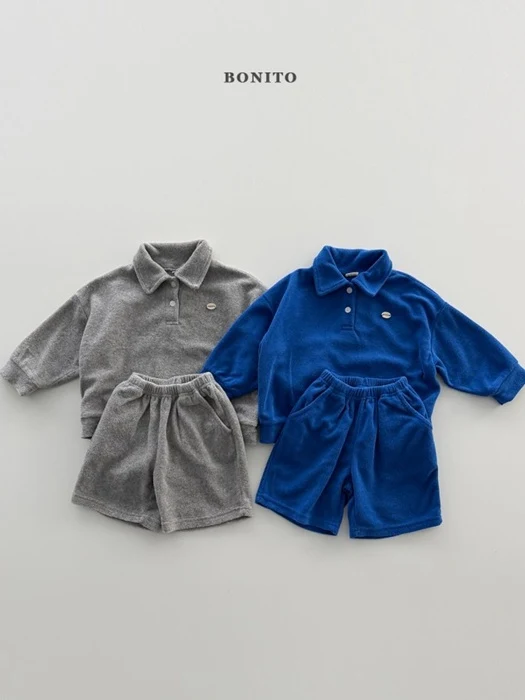Terry Collar Top Bottom Set