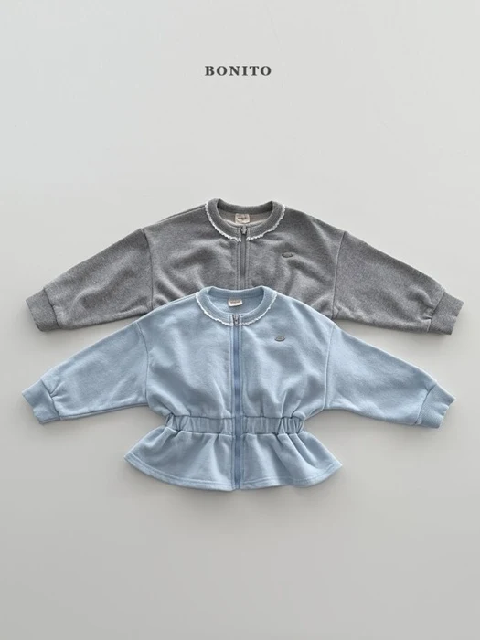 Shirring Zip-Up Shirring Zip-Up