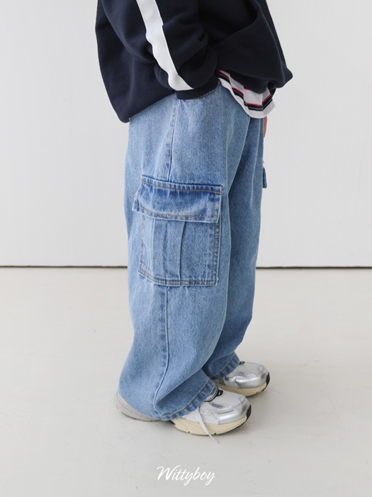 Essential Cargo Denim Pants Essential Cargo Denim Pants