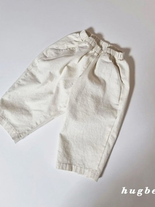 Washed Natural Cotton Pants