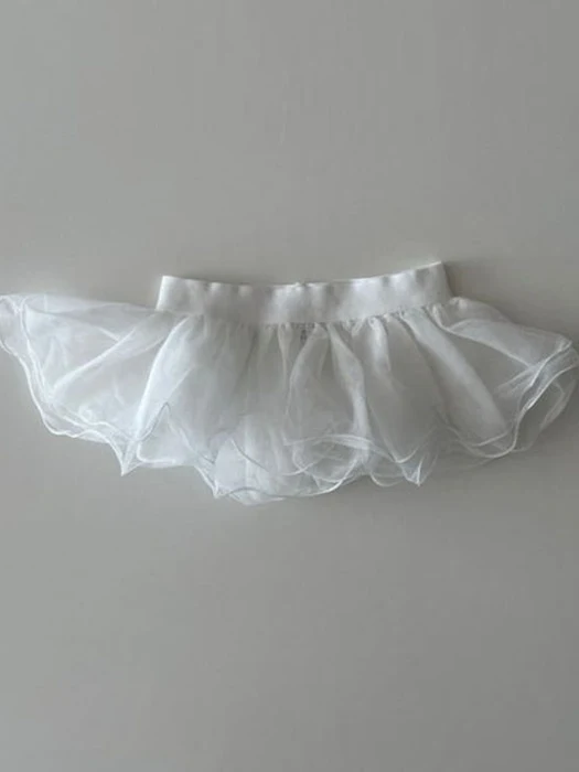 Two-Tier Tulle Band Skirt