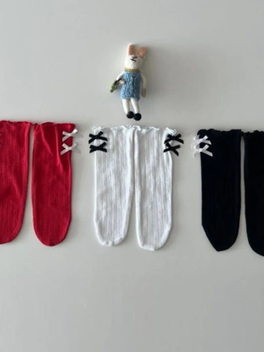 Mini Ribbon Knee Socks
