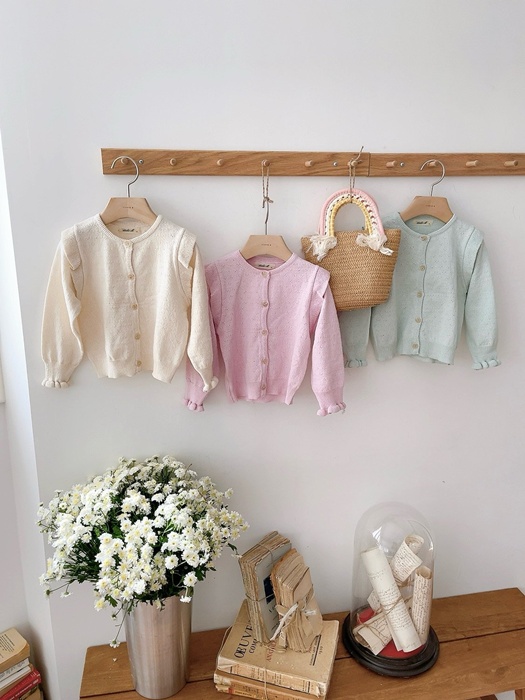Mius Cashmere Frill Cardigan Mius Cashmere Frill Cardigan
