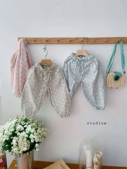 Blie Flower Banding Strap Pants Blie Flower Banding Strap Pants