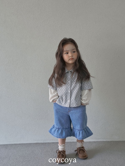 Denim Frill Pants Denim Frill Pants