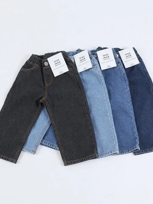 One-Washed True Wide Bonded Denim Pants