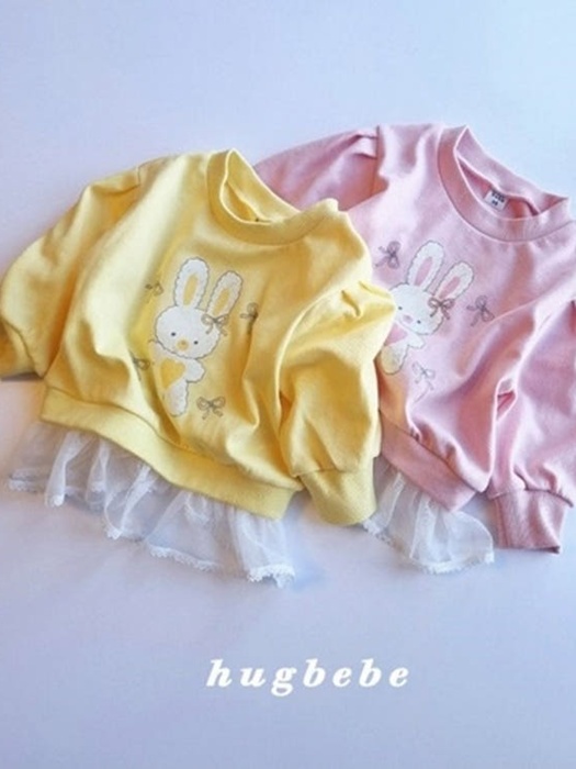 Ribbon Bunny Puff Sweatshirt