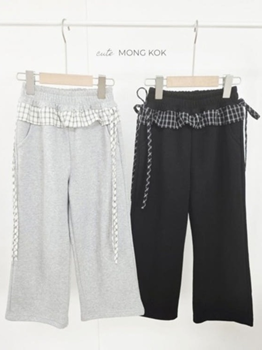 Check Color-Block Pants