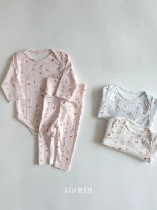Ribbon Teddy Bodysuit Set Ribbon Teddy Bodysuit Set