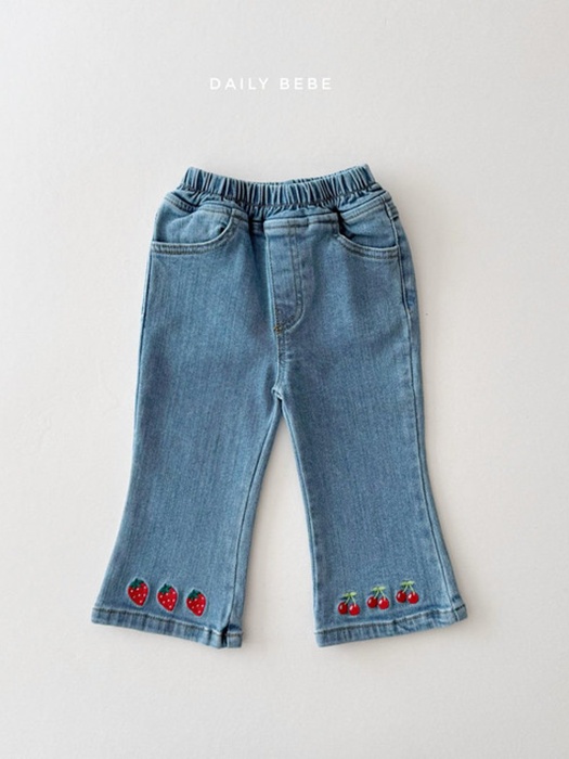 Embroidered Bootcut Denim Pants Embroidered Bootcut Denim Pants