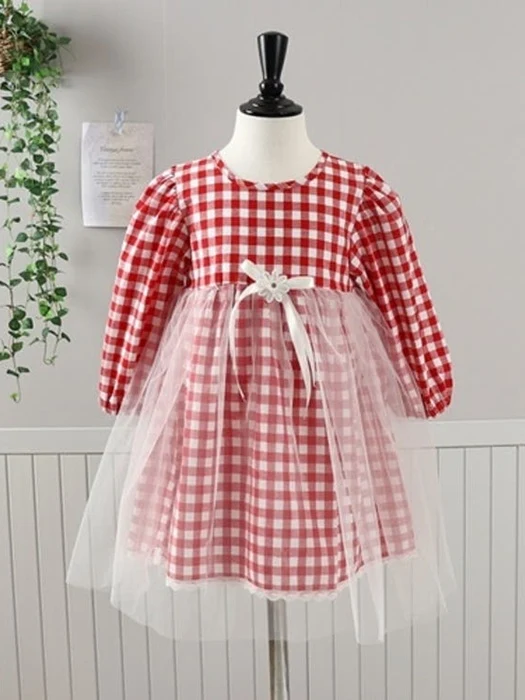 Gingham Sha One-piece