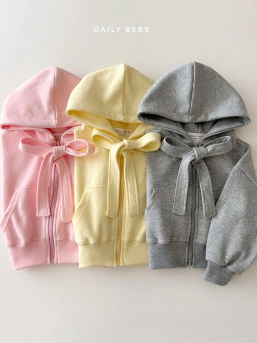 Ribbon Hood Zip-Up