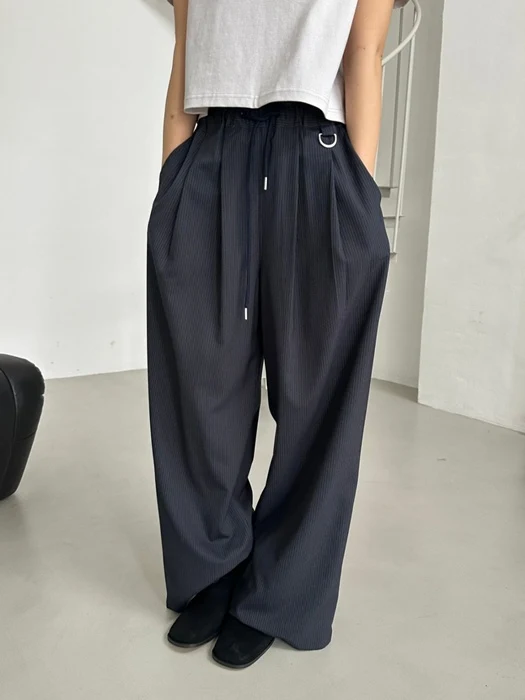 Stripe Wide Pintuck Pants Stripe Wide Pintuck Pants