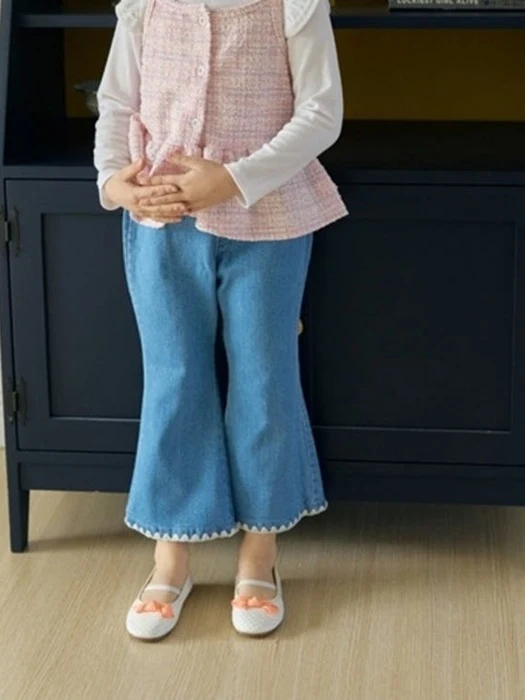 Embroidered Denim Pants