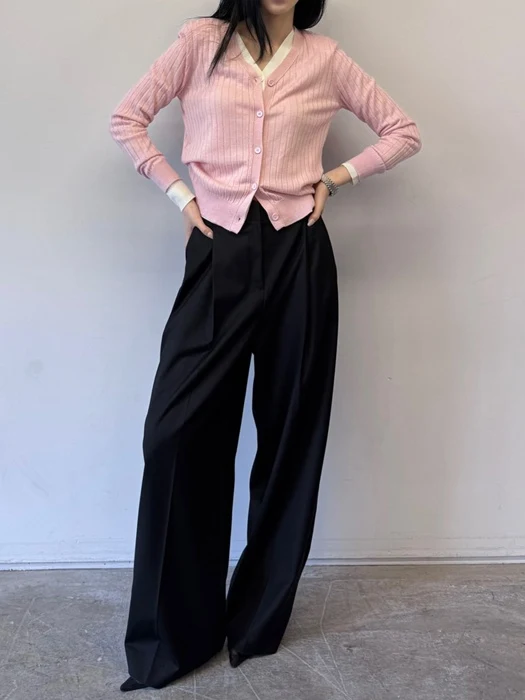 K Belt Pleated Pants