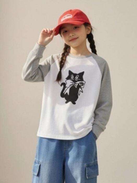 Angel Cat Raglan Tee