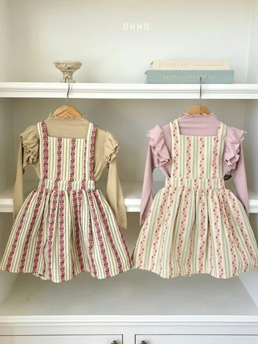 Rose Embroidered Overall Skirt Rose Embroidered Overall Skirt
