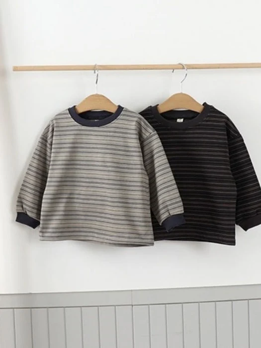 Two-Tone Stripe Sweatshirt Two-Tone Stripe Sweatshirt
