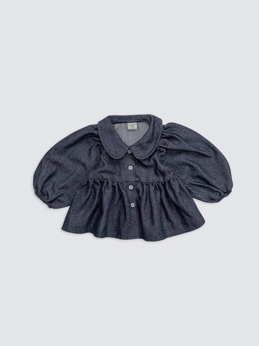 Denim Collar Blouse Denim Collar Blouse