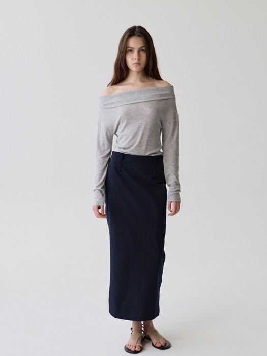 Wool Silk Belt Skirt