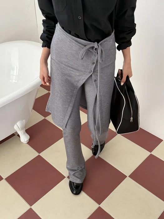 Wrap Bootcut Pants