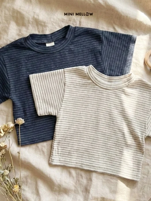 Ribbed Stripe Short Sleeve Tee Ribbed Stripe Short Sleeve Tee