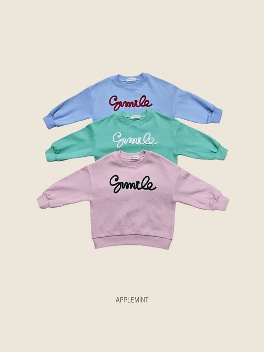 Smile Handle Embroidered Sweatshirt Smile Handle Embroidered Sweatshirt