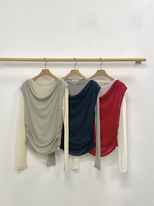 Color Block Drape Tee