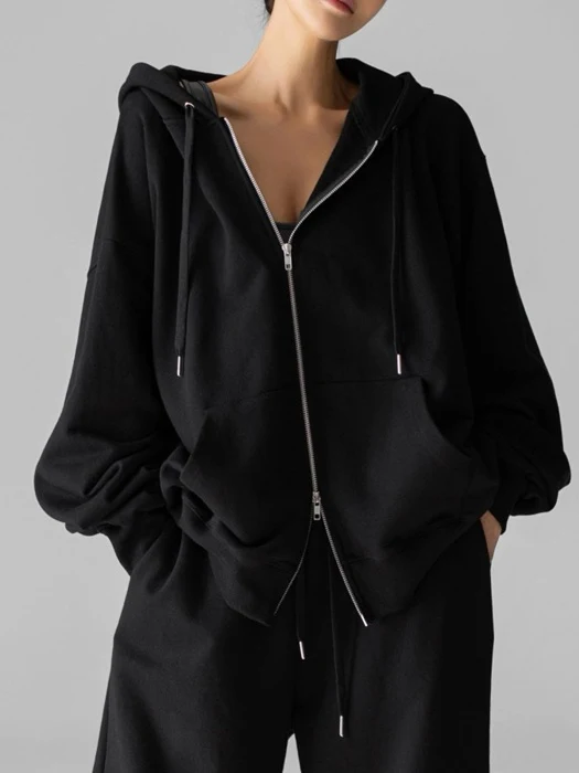 Classic Oversized Two Way Zipped Up Hoodie Classic Oversized Two Way Zipped Up Hoodie