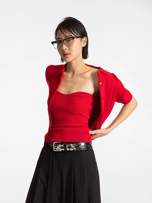 Volume Bust Tube Knit Top Volume Bust Tube Knit Top
