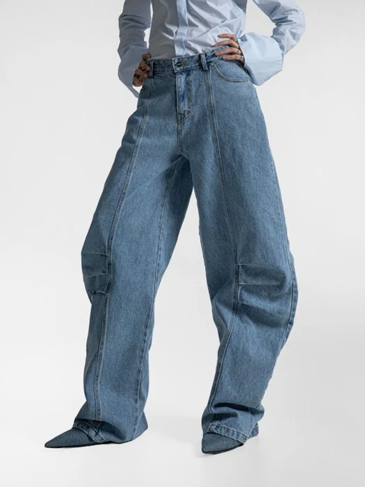 Volume Pintuck Denim Pants Volume Pintuck Denim Pants