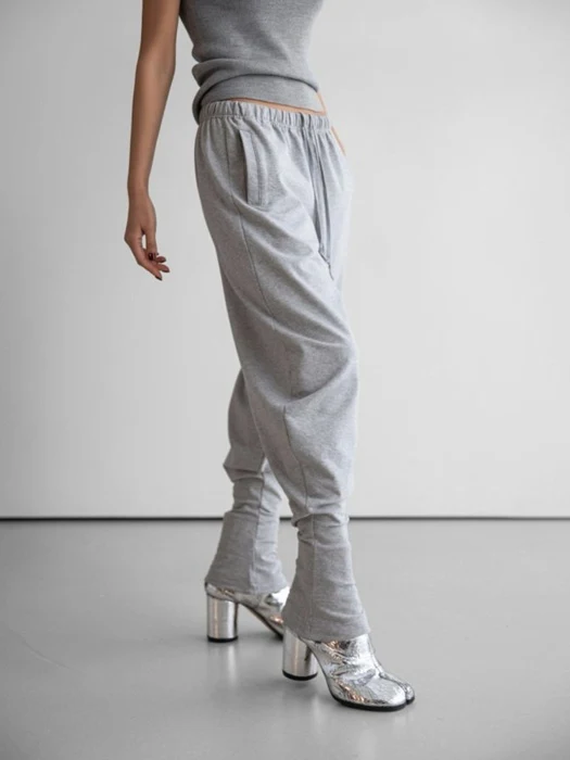 Curved Balloon Leg Jersey Pants Curved Balloon Leg Jersey Pants
