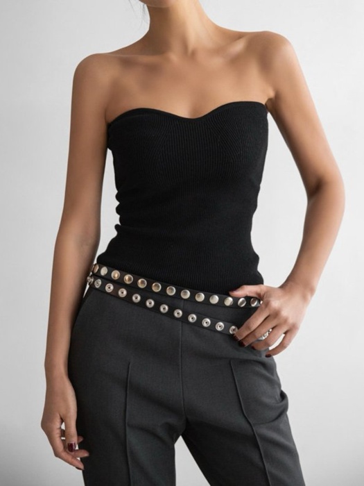 Volume Bust Tube Knit Top Volume Bust Tube Knit Top