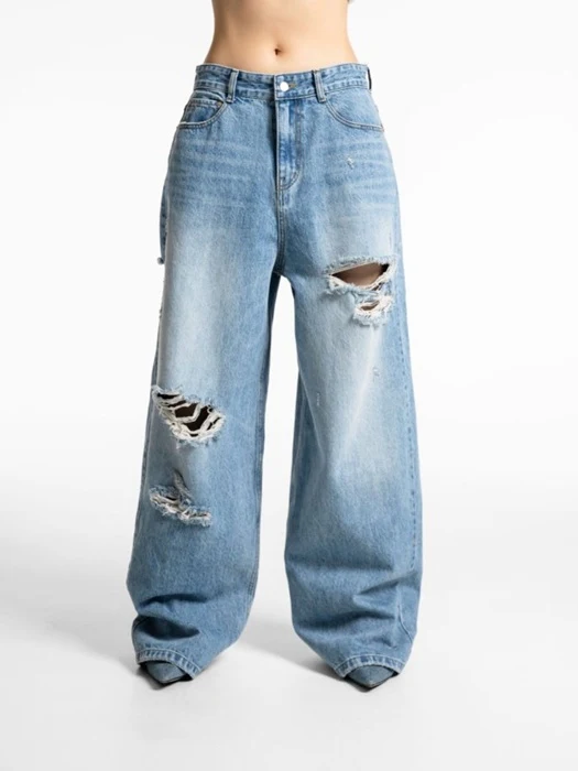 Vintage Destroyed Wide Denim Vintage Destroyed Wide Denim