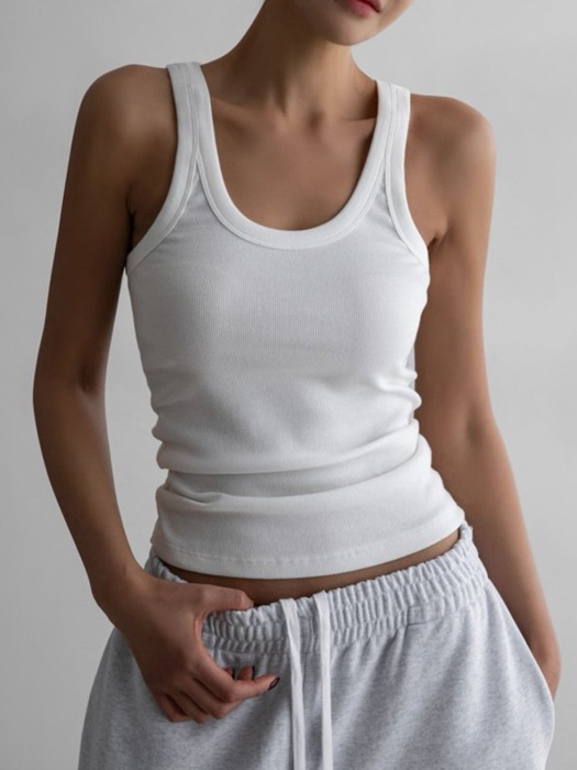 Sleeveless Rib Jersey Tank Top Sleeveless Rib Jersey Tank Top