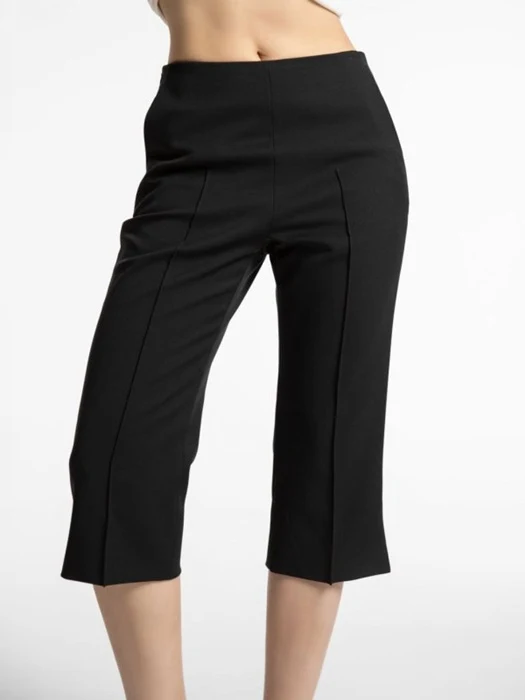 Crease Line Slit Midi Pants Crease Line Slit Midi Pants