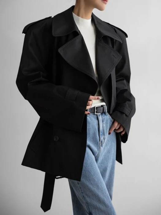 Classic Oversized Half Trench Coat Classic Oversized Half Trench Coat