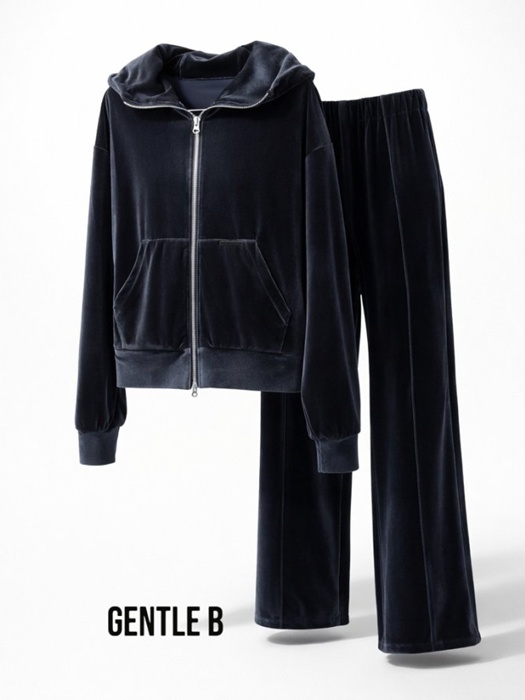Velour Zip-Up Hoodie Velour Zip-Up Hoodie