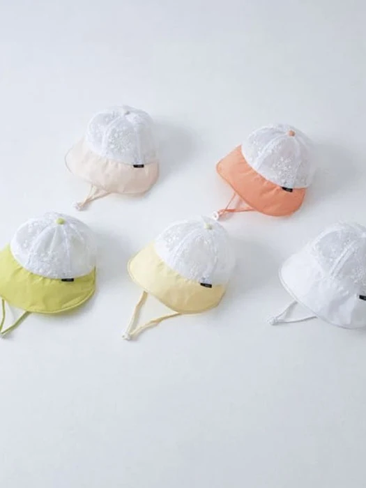 Flower Mesh Wide Cap